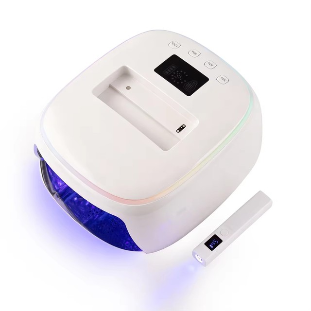 NEW 2 in 1 Rechargeable Nail Lamp 128W Fast Curing with Mini Flash Lamp Professional Nail Dryer