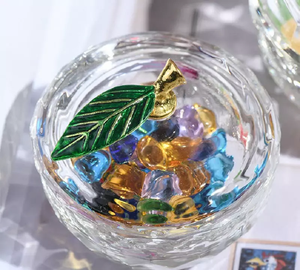 Boîte à bonbons en cristal diamant, vente en gros bol à sucre de stockage en verre plat à bonbons <span class=keywords><strong>avec</strong></span> dôme - Product Image 2