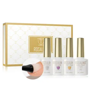 Rosalind Professional Private Label Custom Logo Gel-Basis und mattes Dec klack Nagellack-Set einweichen