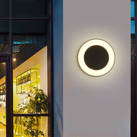 Applique murale LED extérieure moderne en aluminium et PC, étanche IP54, pour couloir et porche