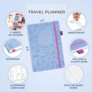 Carnet de voyage, agenda, sac de rangement pour les voyages et les <span class=keywords><strong>vacances</strong></span>, avec planificateur budgétaire, liste de tenues, suivi des dépenses de voyage et carnet de planification - Product Image 2