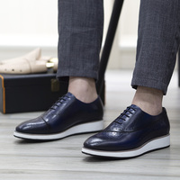 Nouveauté Mode 2023 Chaussures d'Été et d'Automne en Cuir Patiné Fait Main, Semelle Noire, Décontractées et Personnalisées en Cuir Véritable