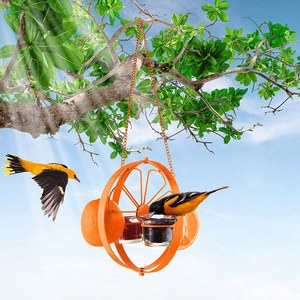 Extérieur Jardin Porche Arbres Porte-Fruits Suspendus Oranges Conteneur Métal Oriole Mangeoires À Oiseaux - Product Image 2