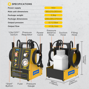 AUTOOL AST605 Bán Buôn Thiết Bị Trao Đổi Dầu Phanh 2 Chế Độ Tiện Dụng Máy Bơm Chiết Dầu Phanh - Product Image 5