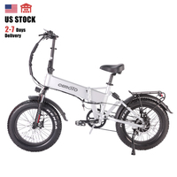 Vélo électrique pliable à suspension intégrale, longue autonomie, 48V 13Ah, pneus larges de 20 pouces, rapide, portable, pour adultes, en stock aux États-Unis