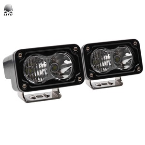2 uds LED Pods ámbar 20W 3 pulgadas luz de conducción <span class=keywords><strong>Amarillo</strong></span> Blanco luz LED parachoques luces laterales para Jeep - Product Image 2