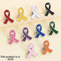 Broche Émail Colorée 3D Ange Détecteur de Métaux Croix Sauvageuse Ruban Rose Cancer du Sein Personnalisée Vente en Gros