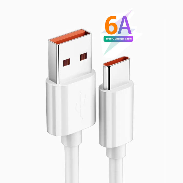 Wholesale 6A Super Fast Charging Data Cable Type C USB C Fast Charging Cable for Huawei for iphone