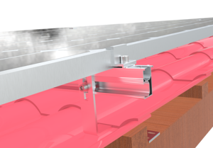 ตะขอปรับได้สำหรับบ้านและที่อยู่อาศัยแผงเซลล์แสงอาทิตย์ติดตั้งหลังคากระเบื้อง PV - Product Image 3