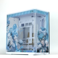 Boîtier PC de jeu NPC AIR Kirbys Custom Anime Vertical en alliage d'aluminium avec verre trempé sur tout le côté, format M-ATX Mini Mid-Tower, standard ATX