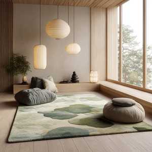 Tapis moderne de luxe traditionnel brodé Style intemporel pour faire une impression durable dans n'importe quelle pièce Tapis en laine fabriqués à la main en gros - Product Image 1