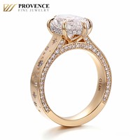 14K Massivgold 3CT Hexagon-Schliff Labor-Gezüchteter Diamant Verlobungsring 6-Krappen-Breitband mit Stern-Mond-Gravur Maßgefertigter Edel-Schmuck