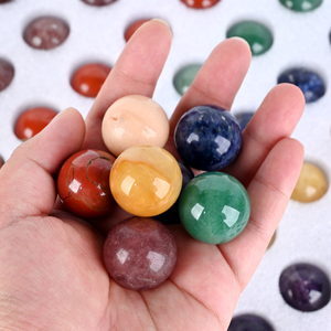 Whosale Bulk Various Material Nature Healing Crysta Quartz 1 Inch Carving <b>Ball</b> Chakras Spiritual Stone - Product Image 1
