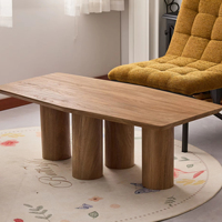 Meja Makan Furnitur Ruang Makan Modern Bergaya Terbaru, Tahan Lama, dengan Bagian Atas dan Kaki dari MDF Persegi