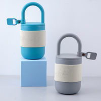 Bouteille d'eau portable en acier inoxydable à double paroi BEAR 304 avec support, 350 ml 430 ml, tasse à café isolée sous vide pour les voyages et le bureau