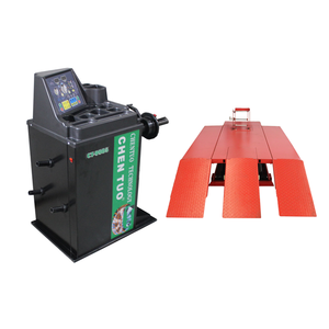 Machine d'équilibrage de roues hydraulique Chen Tuo CT9905 pour l'équilibrage des pneus de voiture avec affichage numérique et plateforme rouge - Product Image 1