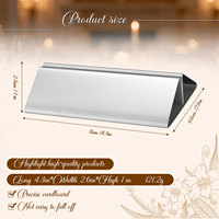 Porte-numéros et porte-cartes de table en métal de forme personnalisée, mini, argentés, en gros, pour mariages, restaurants, décorations d'anniversaire, bars