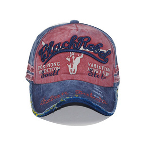 Gorra de Béisbol de Mezclilla Lavada con Bordado de Cabeza de Toro, Unisex, Protección Solar, YS-Bullhead - Product Image 3