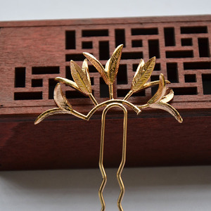 Gold Plated Copper Hairpin Handmade Bridal Hair <b>Accessory</b> For <b>Wedding</b> Jewelry DIY Material - Product Image 3