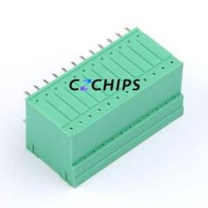 MX15EDGRH-3.81-2*12P-GN01-Cu-A Plug-in Terminal Block Bent Lead Through Hole,P=3.81mm Board-to-Board / Socket - Closed 2x12P - Product Image 2