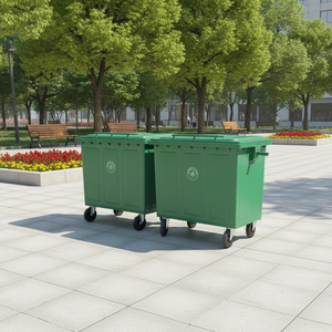 Poubelle en acier robuste à pédale, design écologique, couvercle hermétique, charnière renforcée pour l'élimination des déchets en usine et atelier - Product Image 1