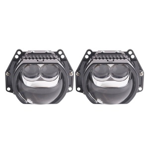 Phare de voiture LED haute puissance LK82S, lentille bifocale de 3 pouces, double faisceau direct, effet laser, tête carrée, 6000k, 12v, neuf - Product Image 1