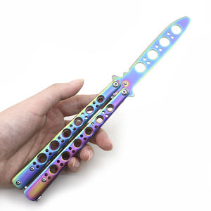 Coltello da tasca pieghevole personalizzabile a colori 3D non affilato a farfalla all'ingrosso coltello da allenamento M42 per giochi all'aperto - Product Image 2