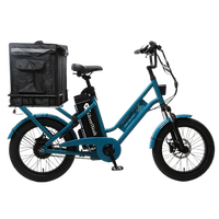 Vélo de livraison électrique longue portée 48V 25Ah avec cadre en acier, frein à disque hydraulique, chaîne KMC, vitesse unique, cargo et éclairage LED