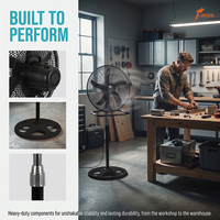 Ventilador Industrial de Pie de 18 Pulgadas 3 en 1 con Aspas Metálicas, Opciones de 3, 5 y 7 Aspas, Precio de Fábrica Económico para Exportación