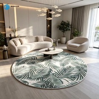 Wohndekor Teppiche Modernes Muster Blatt-Schnitzerei Teppich Jacquard-Teppiche Bodenteppich Geschnitzte Bodenteppiche Jacquard-Bodenmatte