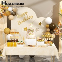 Huadison Fournitures Hôtelières Présentoir Alimentaire en Acrylique Blanc, Cubes Gigognes pour Mariages et Buffets en Acrylique