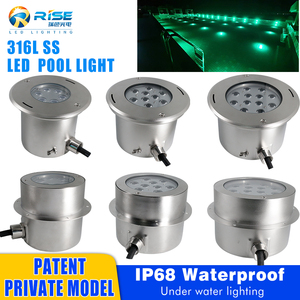 ไฟ LED ใต้น้ำแบบหรี่แสงได้ทำจากสเตนเลสสตีล316L 36W RGB/RGBW กันน้ำ IP68 DMX 24V LED - Product Image 6