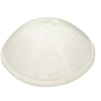 Kippa en Lin Brodé Personnalisé avec Logo Soie, Ligne Kippot Juive