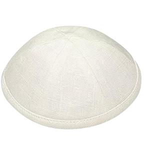 Kippah Wewish Linen limee cetak Logo kustom Kippot sutra bordir garis Yahudi Kippah