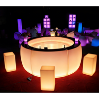 Bar à cocktails LED portable de haute qualité au design moderne avec éclairage LED pour boîte de nuit