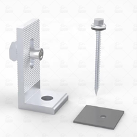 YZ Crochets de fixation en L en métal anodisé de haute qualité pour panneaux solaires – Supports de montage en L pour toiture