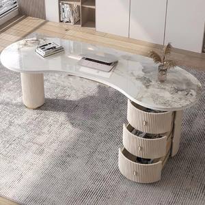 Panneau de roche de luxe Bureau de salon de beauté Mobilier de bureau <span class=keywords><strong>Table</strong></span> de <span class=keywords><strong>consultation</strong></span> de beauté médicale <span class=keywords><strong>Table</strong></span> de réception <span class=keywords><strong>Table</strong></span> de négociation - Product Image 5