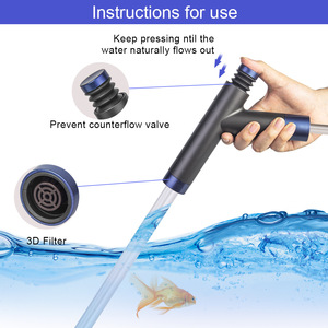 Akvaryum çakıl temizleyici elektrikli otomatik çıkarılabilir vakum su değiştirici kum yosun temizleyici filtre değiştirici - Product Image 2