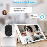 Nouveau Style caméra moniteur pour animaux de compagnie 2 voies interphone sans fil haute définition caméra de surveillance Vision nocturne chien caméra détection de mouvement