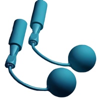 Cuerda para Saltar con Peso de PVC Inalámbrica Voilax con Asas de Espuma Suave para Yoga, Pilates, Ejercicio Físico en Interiores, Todas las Estaciones