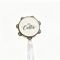4/6 Inch Customizable Wedding Tambourine, Birch Wood with Sheepskin Head, Wholesale Festival Gift Percussion Instrument