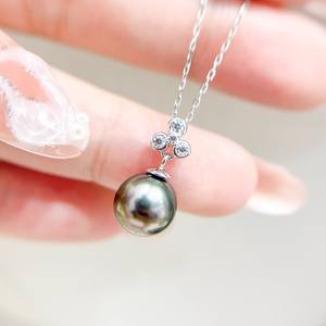 จี้สร้อยคอแฟชั่น DIY 31385 พร้อมลูกปัดกลมขนาด 9-13 มม. เงินแท้ S925 และอุปกรณ์ตกแต่งมุก ฐานเปล่า - Product Image 3