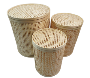 ตะกร้าเก็บของสานไม้ไผ่สไตล์วินเทจ เป็นมิตรกับสิ่งแวดล้อม ผลิตในเวียดนาม รับผลิตแบบ OEM ODM ใช้เก็บผลไม้ได้ ใช้งานได้หลากหลาย - Product Image 2