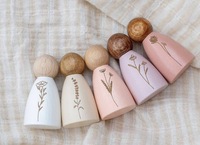 Figurine en bois naturel à peindre soi-même, personnalisable, pour enfants, blocs de formes à peindre, artisanat