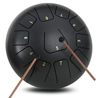 Jinfang 6-12inch 11 Notes Steel Tongue Drum Handpan Tank Drum Professional Percussion Instrument with Carry Bag
