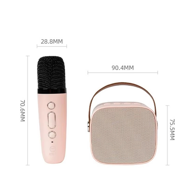 New Hot Karaoke Wireless Microphone Speaker Battery Powered Stereo Bass Audio System Built In Microphone For Party Music Playing