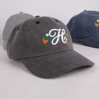 Casquette de baseball en coton lavé vintage de haute qualité, broderie personnalisée, style rétro 6 panneaux, casquette déstructurée pour papa, streetwear décontracté