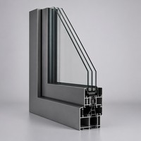 Fenêtres coulissantes flottantes à double vitrage en aluminium à rupture de pont thermique, certifiées écoénergétiques, pour la construction résidentielle