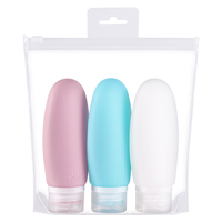 Distributeur de voyage en silicone étanche, flacons de voyage, contenants vides pour savon liquide, trousse de voyage, ensemble de flacons pour articles de toilette