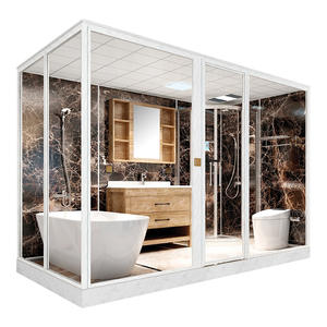 Kamar mandi prefabrikasi mewah siap dibuat Unit kamar mandi lengkap kamar mandi terintegrasi dengan bak mandi - Product Image 3